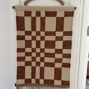 Threshold Checkered Jute Wall Hanging 24x36